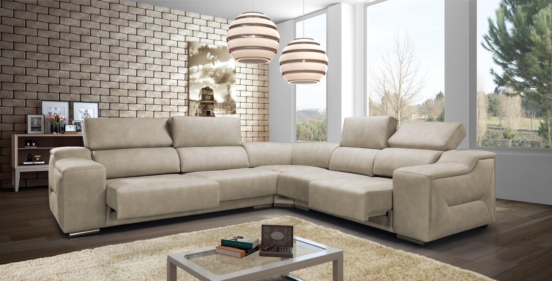 Sofá com conforto e design equilibrado